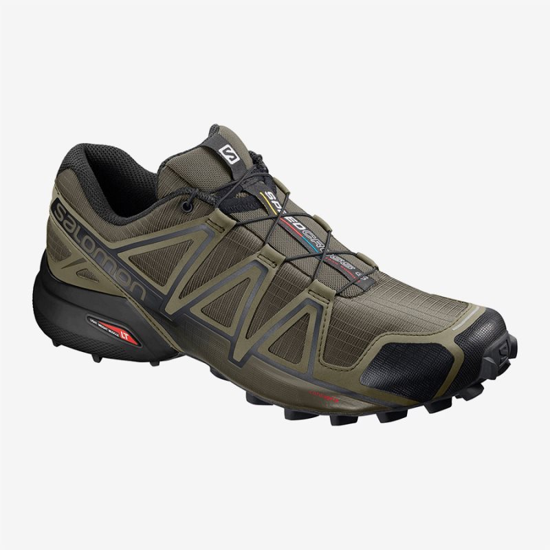 Salomon SPEEDCROSS 4 WIDE Panske Bežecká Obuv - Olivovo Zelená (SK 4-KAN)